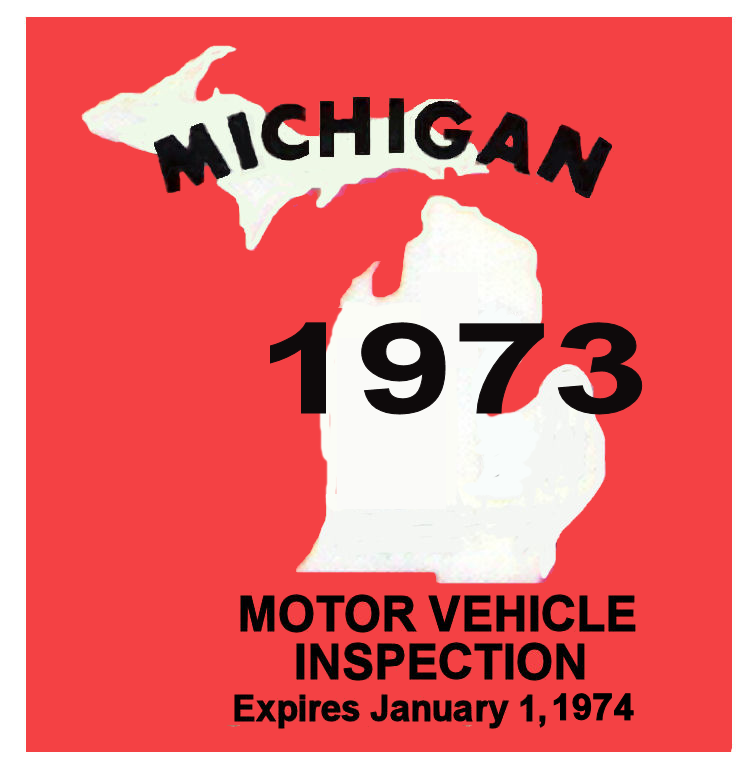 1973 Michigan Inspection Sticker
